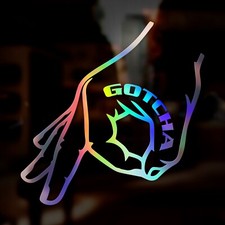Gotcha Circle Game Car Sticker Oil Slick Holographic Chrome Vinyl Car Decal Van