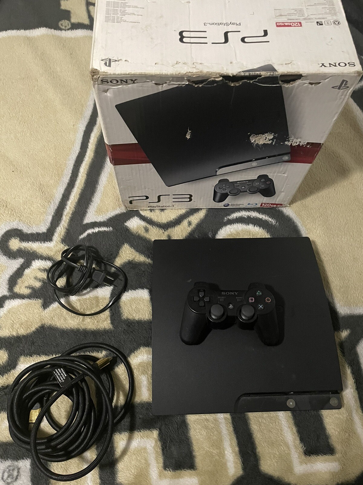 Sony PlayStation 3 PS3 Slim Console CECH2001A 120GB in Box eBay