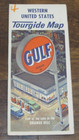 GULF OIL Gas service station Western United States Tourgide road map — photo 1