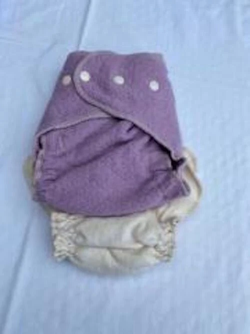 Loveybums Mediano LIO Lavanda Lana Crepé Cubierta/Pañal Orgánico A Presión  Foto 2 de 3