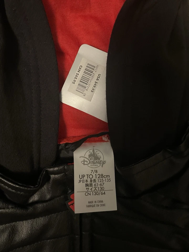 Chaqueta con Capucha Kylo Ren Star Wars Disney Store Jóvenes Niños Talla 7/8 NUEVA Foto 4 de 4