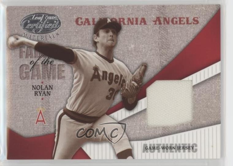 2004 Leaf Certified Materials Fabric of the Game /100 Nolan Ryan #FG-81 HOF e8a
