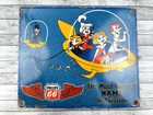 VINTAGE PHILLIPS 66 12x10" GASOLINE THE JETSONS GAS MOTOR OIL PORCELAIN SIGN