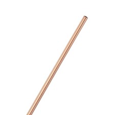 1-Pack Copper Round Tube, 5mm OD 1mm Thick 300mm Length Straight Pipe Tubing