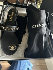CHANEL Black Women Sandal 38