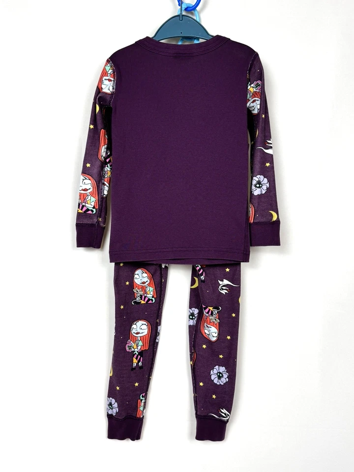  HANNA ANDERSSON NIGHTMARE BEFORE CHRISTMAS SALLY Girls 2 PC Pajamas Sz 100 or 4 - Image 3 of 4