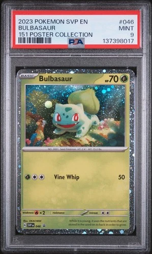 2023 POKEMON SVP EN-SV PROMO 151 POSTER COLLECTION #046 BULBASAUR PSA 9