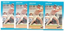JOHN KRUK ROOKIE 4 CARD LOT 1987 FLEER 420 SAN DIEGO PADRES