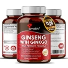 Panax Ginseng Ginkgo Biloba Complex Memory Booster Supplement 1120mg 90 Capsules