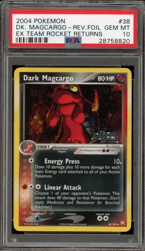 Pokemon Dark Magcargo EX Team Rocket Returns Reverse Holo #38 PSA 10 Gem Mint