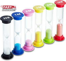 Sand Timer 6 Colors Hourglass Sandglass Sand Clock Timer 30Sec / 1Min / 2Mins /