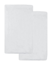 Fitted Bassinet Sheet Pack of 2, 100 Natural Cotton, Soft  Breathable, White
