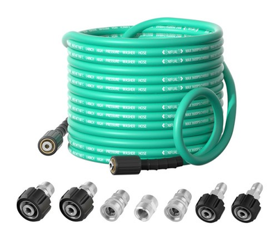 #ad Flexible Pressure Washer Hose 50FT X 1 4quot;Kink Resistant3600 PSI Pressure Wa... $60.26