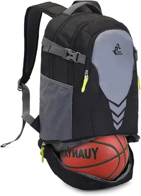 Bseash 35L Basketball Fußball Rucksack mit Boden Ballfach, große Kapazität Sport