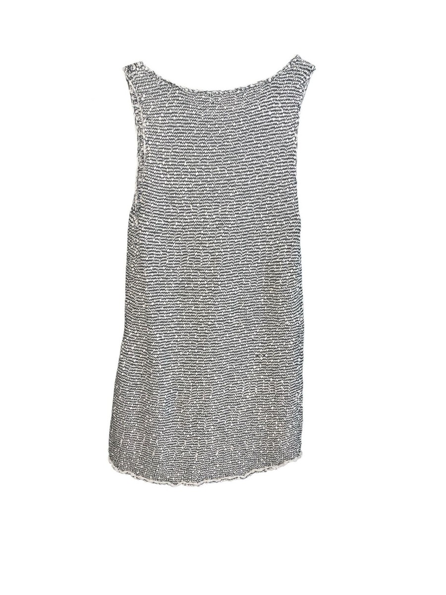 Cabi #488 Oreo Tape Yarn Knit Sleeveless Tank Top Hi-Lo Hem Medium View 2