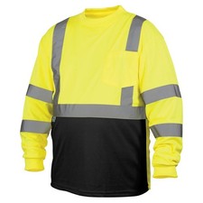 Pyramex RLTS31B Type R Class 3 Hi-Vis Black Bottom Long Sleeve T-Shirt