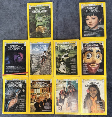 1974 National Geographic Magazines LOT of 10 Issues   Good++