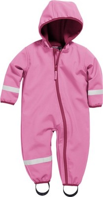 Playshoes Softshell Overall Gr 86 pink mit Kapuze wasserabweisend 430250