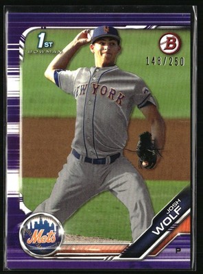 2019 Bowman Draft #BD-119 Josh Wolf Purple #/250