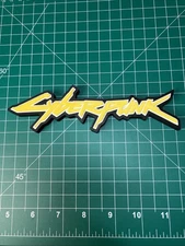3D Printed Cyberpunk 2077 Logo Sign Display Fan Art Video Game
