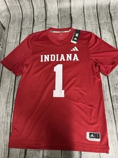NWT Men’s Adidas Indiana Hoosiers Football Jersey Large Red LG 