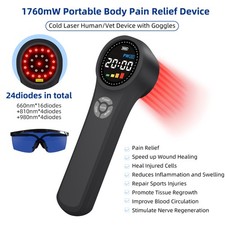 1760mW Handheld Cold Laser Therapy For Arthritis Knee Shoulder Back Pain Relief