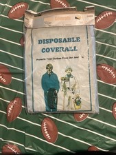 Vintage Utility Coveralls Disposable Protect From Dirt Paint Etc. 1987