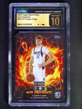 2025-26 Topps Match Attax Cooper Flagg RC Rookie Hot Prospects CGC 10 Pristine