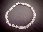 Charming 925 silver bracelet, length approx. 21 cm