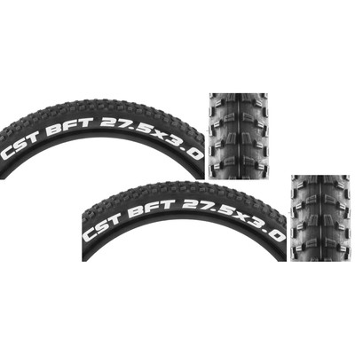 Pack of 2 CST BFT Plus Tire - 27.5 x 3, Clincher, Wire, Black