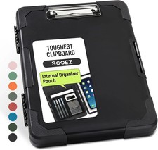 Toughest Clipboard with Storage, Internal Pen Pouch Included, Letter/ A4 Size, S