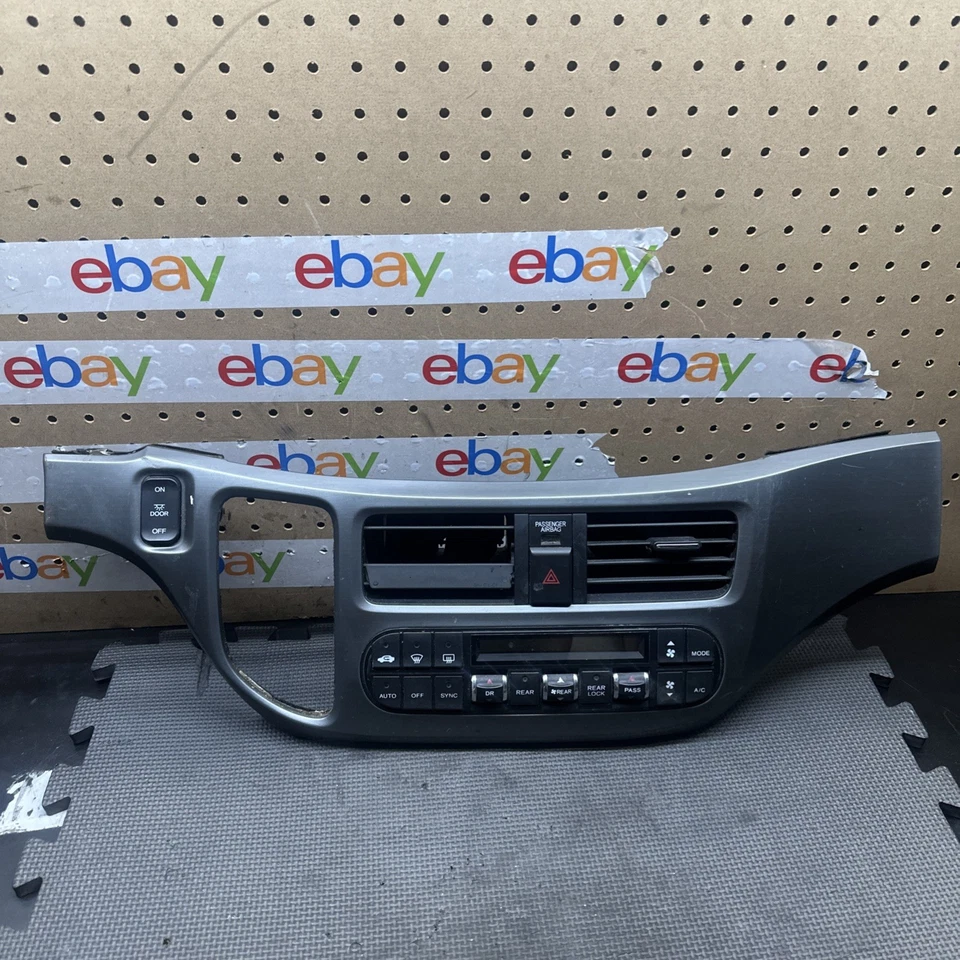 2006 Honda Odyssey AC Climate Control Bezel Dash Vents W Hazard Light OEM - Image 2 of 4