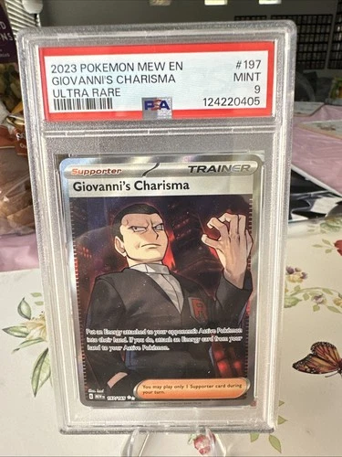 151 Mew En Trainer GIOVANNI'S CHARISMA #197 PSA 9 Mint