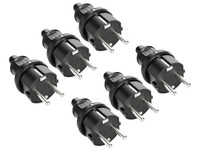 Greate 6X Schuko Stecker Aussenbereich Mit Knickschutz - Schukostecker Gummi Mit