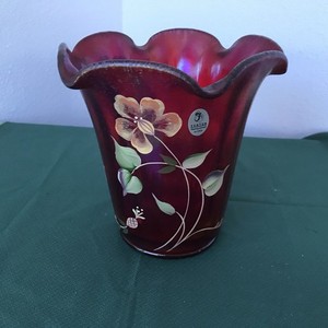 Fenton Red Vase | eBay