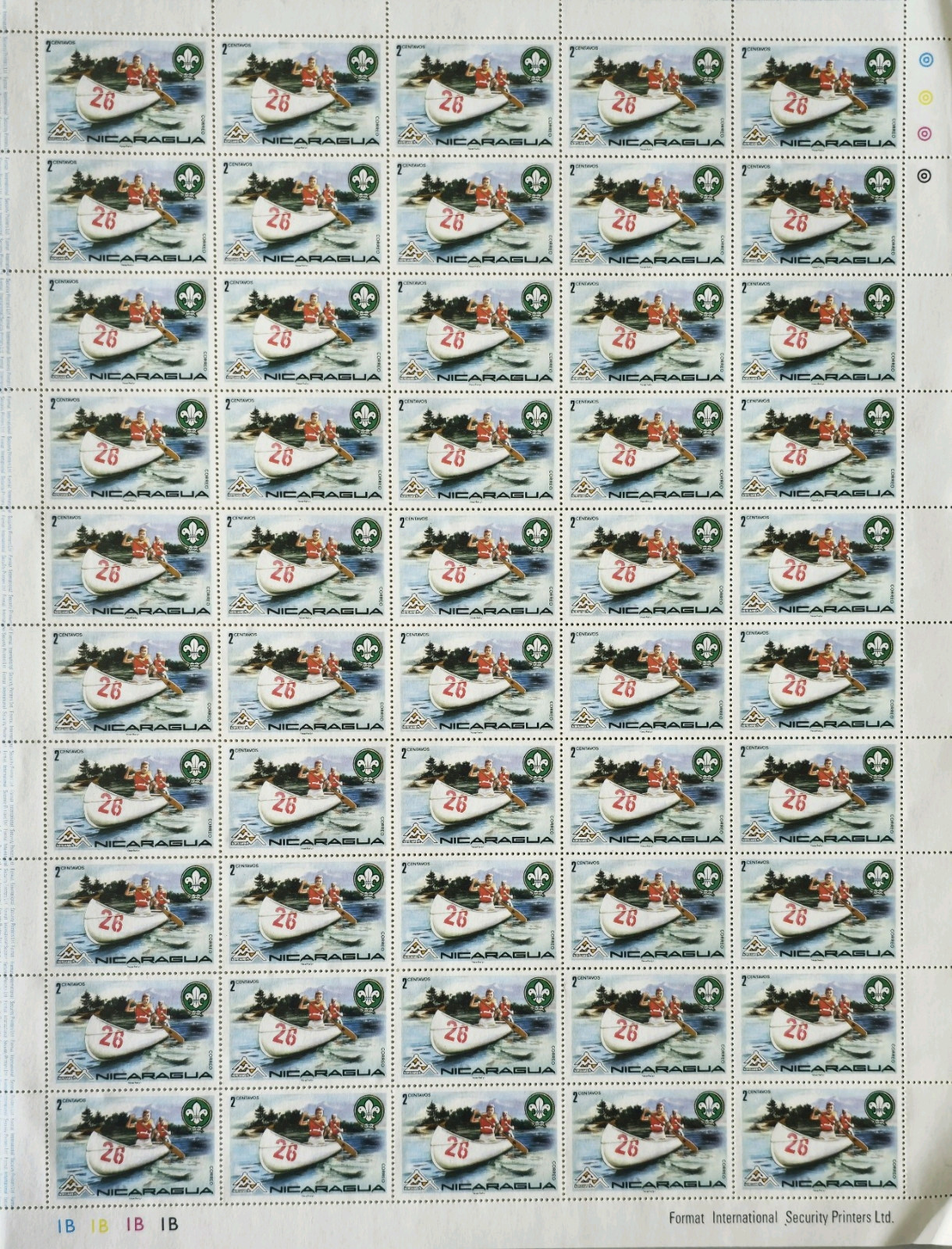 Vintage Nicaragua Sheet Post Stamps #0301