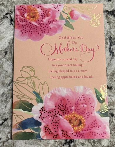 Mother’s Day - God Bless You Appreciated Loved 5.5”x 8” Religious Greeting Card