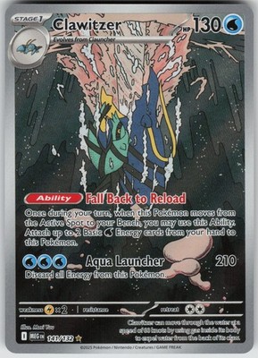 Clawitzer Illustration Rare ME01: Mega Evolution 141/132 NM