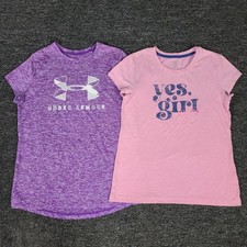 Girls Top Lot Large Under Armour  Falls Creek Two Piece Short Sleeve Shirts