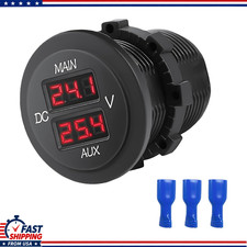 Dc 12-24v Dual Voltmeter Gauge Led Digital Double Voltmeter Terminalscolor Red Dc 12-24v Dual Voltmeter Gauge Led Digital Double Voltmeter Terminalscolor Red