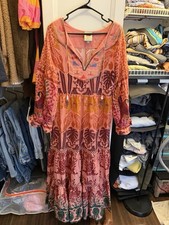 Farm Rio Ainika Print Macaws Maxi Dress small