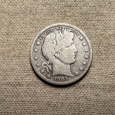 1903-s Barber Half VG ZM