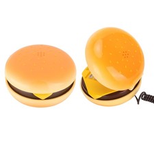 Novelty Emulational Hamburger Telephone Wire Landline Phone Home Decoration