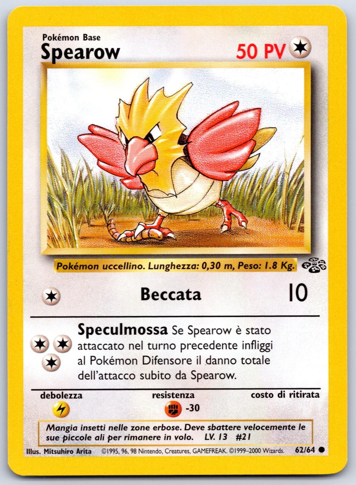 Spearow 62/64 1999 Jungle Common Pokemon Unlimited LP