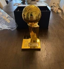 Shaquille O'Neal Signed Larry O'Brien Trophy Replica Lakers BAS NBA Finals 17X