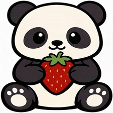 30 Custom Strawberry Panda Personalized Address Labels