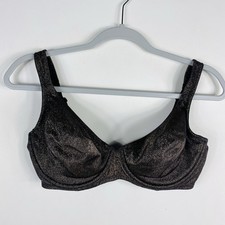 Victoria's Secret Bra 36D Metallic Shimmer Underwire Vintage Y2K 2001 Gold Black