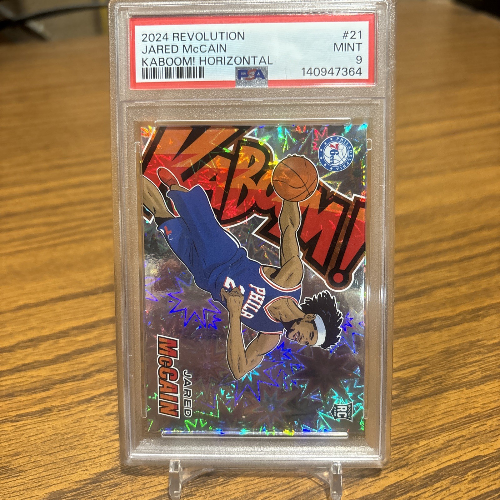 2024 Panini Revolution Rookie Jared McCain KABOOM Horizontal #21 PSA 9
