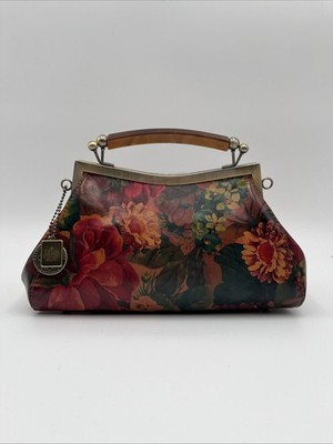 Patricia Nash Kelmscott Small Leather Frame Crossbody Bag - Multi Print