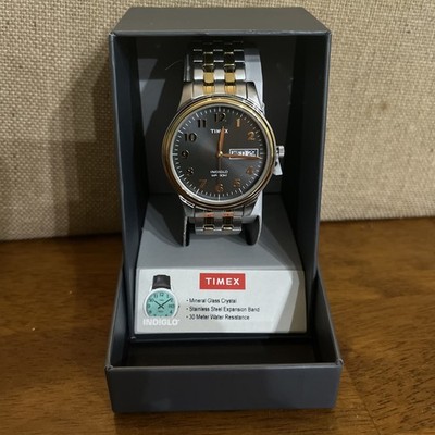 New Timex Men's Charles Street Two Tone Watch - T26481 31mm Quartz